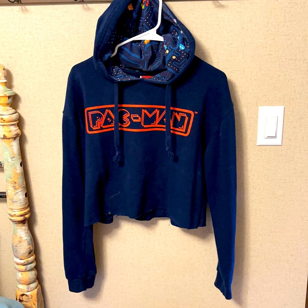 PAC-MAN crop hoodie size S